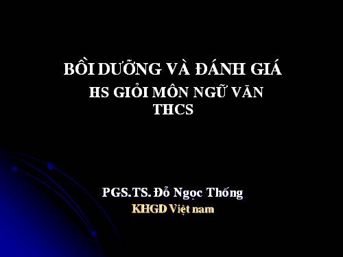 Giáo sư Đỗ Ngọc Thống