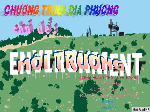 Chương trình địa phương: môi trường