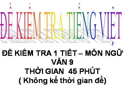 Đề kiểm tra