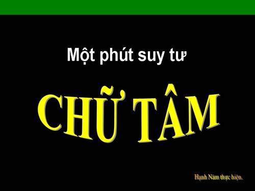 Một phút suy tư