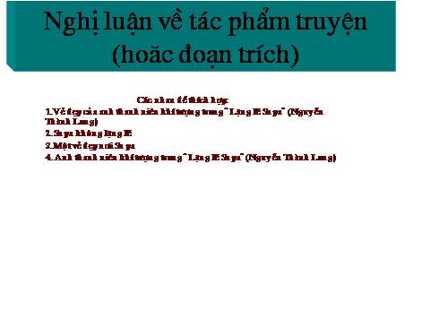 Nghi luan ve tac pham truyen(hoac doan trich).ppt