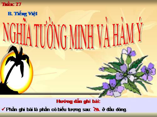 Bài 24. Nghĩa tường minh và hàm ý