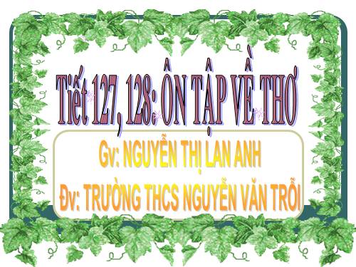 Bài 25. Ôn tập về thơ