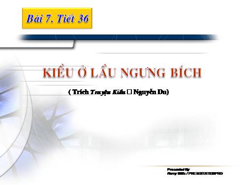 Bài 7. Kiều ở lầu Ngưng Bích