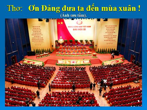 Thơ: Ơn Đảng đưa ta đến mùa xuân- 2011.