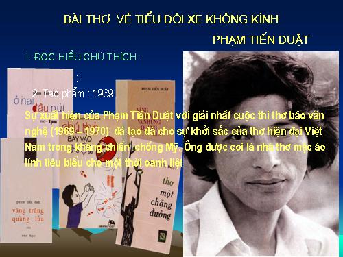 Bài 10. Bài thơ về tiểu đội xe không kính