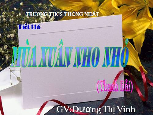 Bài 23. Mùa xuân nho nhỏ