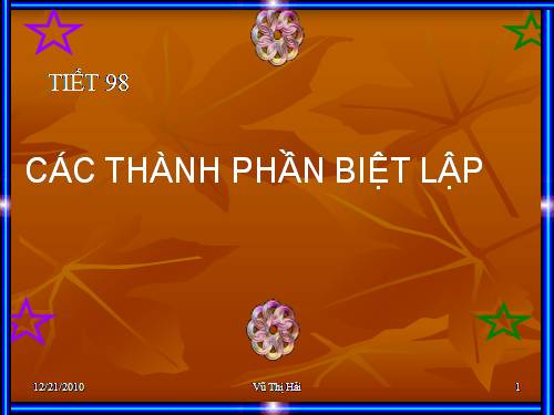 Bài 19. Các thành phần biệt lập