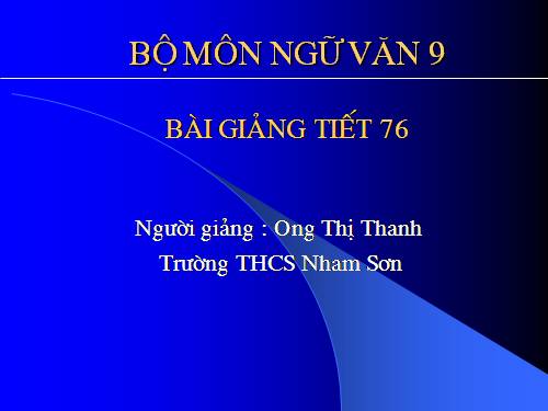 Bài 16. Cố hương