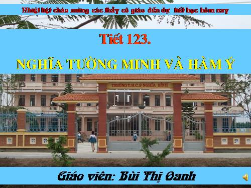 Bài 24. Nghĩa tường minh và hàm ý