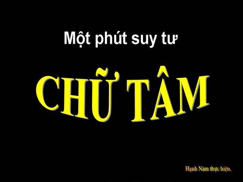 Một phút suy tư.