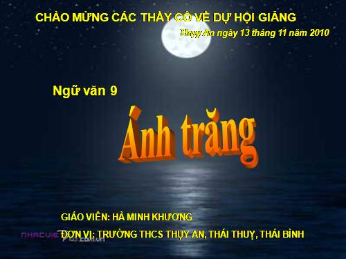 Bài 12. Ánh trăng