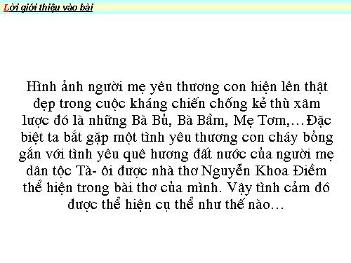 Bài 12. Khúc hát ru những em bé lớn trên lưng mẹ