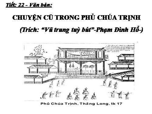 Bài 5. Chuyện cũ trong phủ chúa Trịnh