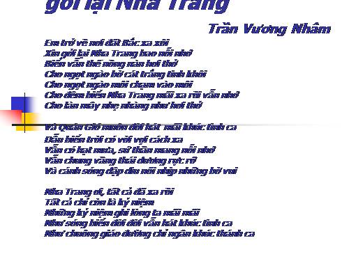 gởi lại Nha Trang