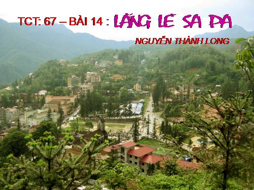 Bài 14. Lặng lẽ Sa Pa