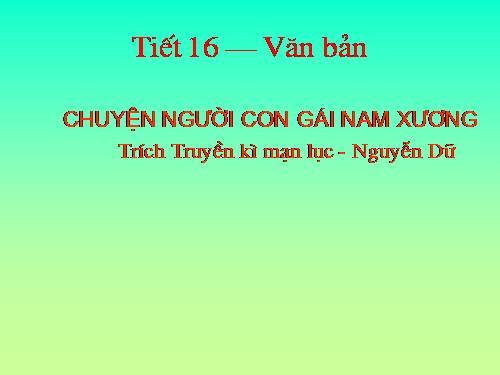 Bài 4. Chuyện người con gái Nam Xương