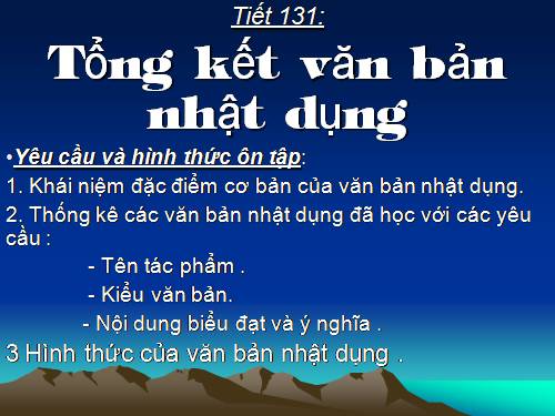 Bài 26. Tổng kết phần văn bản nhật dụng