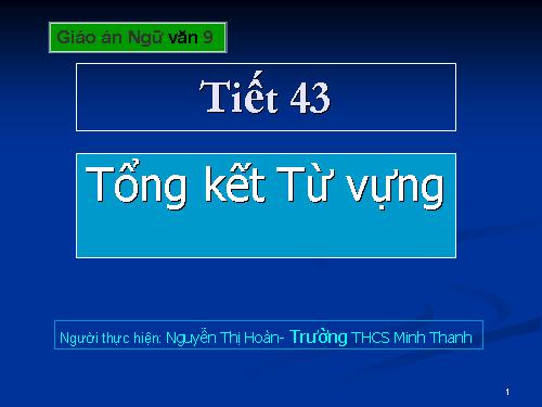 Bài 9. Tổng kết về từ vựng (Từ đơn, từ phức,... từ nhiều nghĩa; Từ đồng âm,... trường từ vựng)