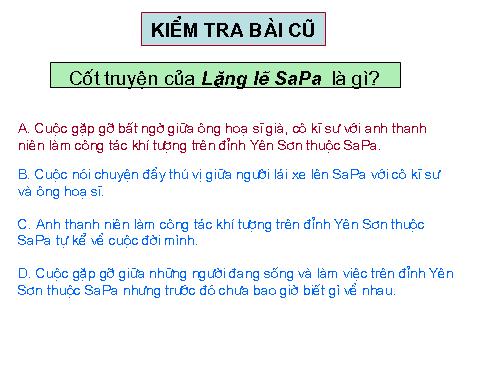 Bài 14. Lặng lẽ Sa Pa