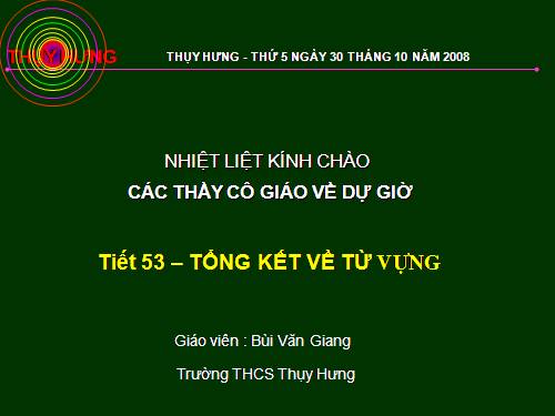 Bài 11. Tổng kết về từ vựng (Từ tượng thanh, tượng hình, một số phép tu từ từ vựng)