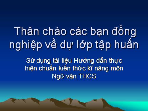 bài giảng tập huấn