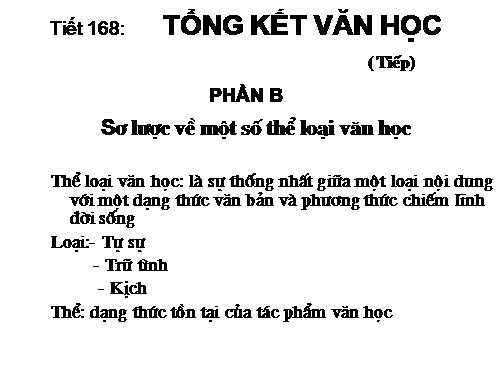 Bài 34. Tổng kết phần Văn học (tiếp theo)