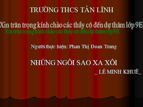 Bài 28. Những ngôi sao xa xôi