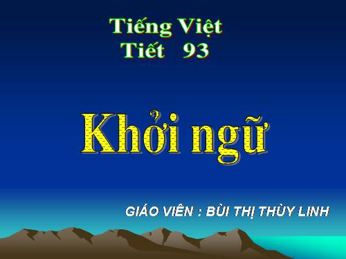 Bài 18. Khởi ngữ