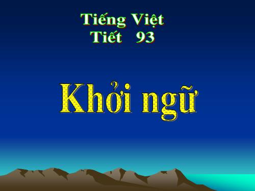 Bài 18. Khởi ngữ