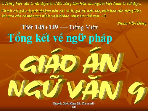 Bài 29. Tổng kết về ngữ pháp