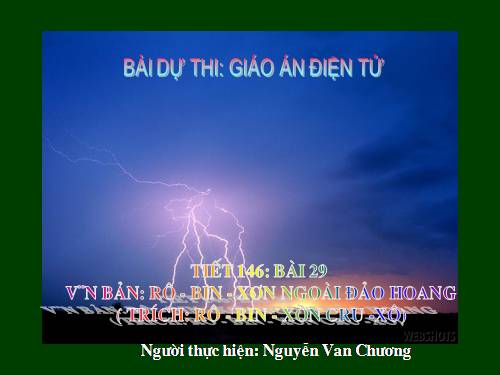 Bài 29. Rô-bin-xơn ngoài đảo hoang