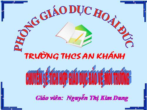 Tích hợp giáo dục môi trường