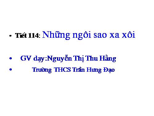 Bài 28. Những ngôi sao xa xôi