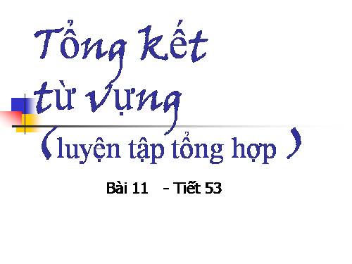 Bài 12. Tổng kết về từ vựng (Luyện tập tổng hợp)