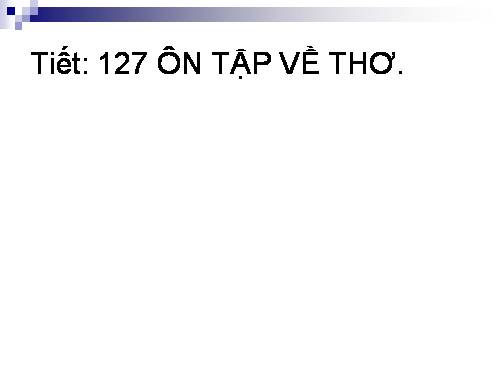 Bài 25. Ôn tập về thơ