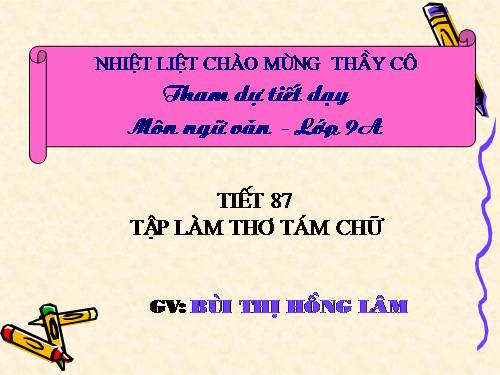 Bài 11. Tập làm thơ tám chữ