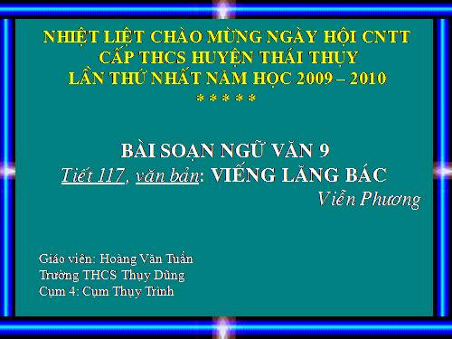 Bài 23. Viếng lăng Bác