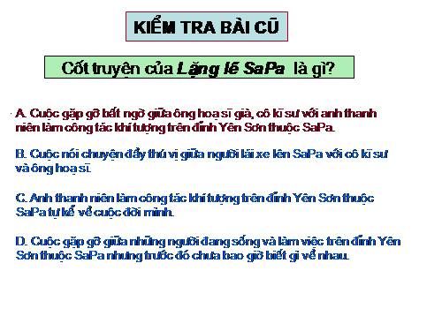 Bài 14. Lặng lẽ Sa Pa