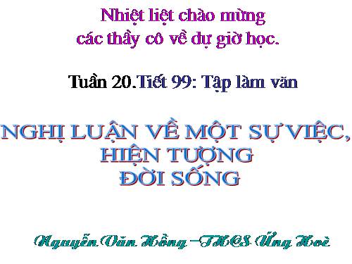 Bài 19. Nghị luận về một sự việc, hiện tượng đời sống