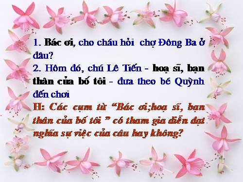 Bài 20. Các thành phần biệt lập (tiếp theo)