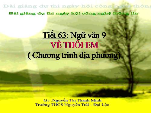 Bài 9. Chương trình địa phương (phần Văn)