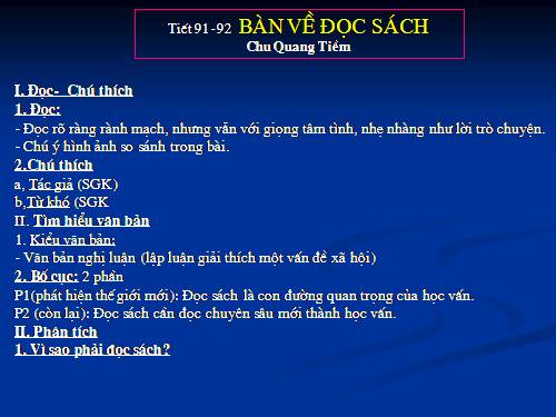 Bài 18. Bàn về đọc sách