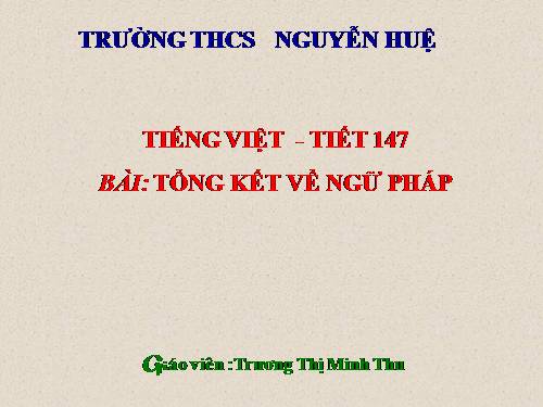 Bài 29. Tổng kết về ngữ pháp