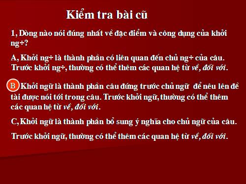 Bài 19. Các thành phần biệt lập