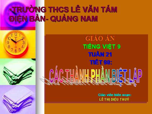 Bài 19. Các thành phần biệt lập