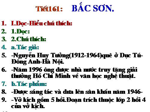 Bài 32. Bắc Sơn