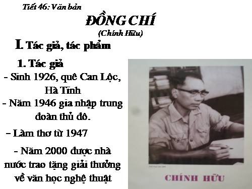 Bài 10. Đồng chí