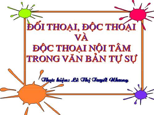 Bài 13. Đối thoại, độc thoại và độc thoại nội tâm trong văn bản tự sự