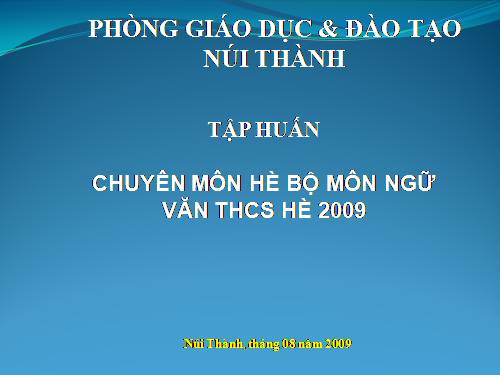 Đổi mới phương pháp dạy học môn N.văn